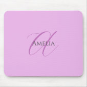 Name Monogram Initial Letter Orchid & Lilac Mousepad (Vorne)