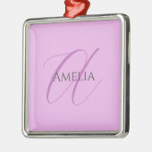 Name Monogram Initial Letter Orchid & Lilac Ornament Aus Metall (Links)