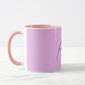 Name Monogram Initial Letter Orchid & Lilac Tasse (Links)