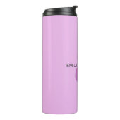 Name Monogram Initial Letter Orchid & Lilac Thermosbecher (Nach links gedreht)