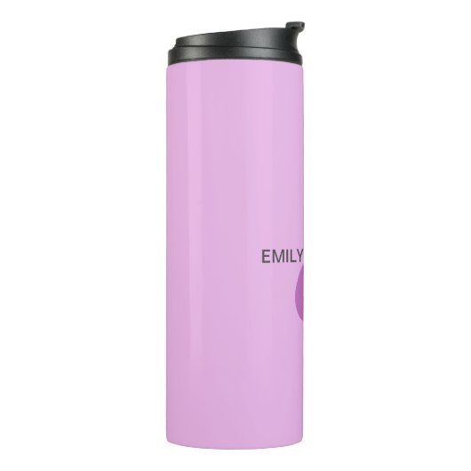 Name Monogram Initial Letter Orchid & Lilac Thermosbecher (Nach links gedreht)