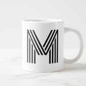 Name & Monogram JumboCup | personalisiert Jumbo-Tasse (Rechts)