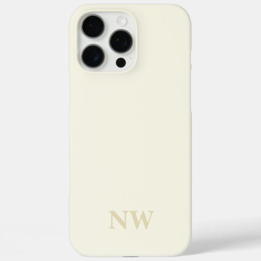 Name Monogram Klassiker minimalistisch Case-Mate iPhone Hülle (Rückseite)