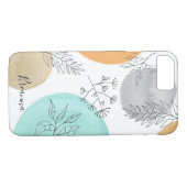 Name Monogram Line Zeichnend leaf Muster Case-Mate iPhone Hülle (Rückseite (Horizontal))