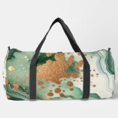 Name Monogram Modern Gold & Green Geode | Duffle Bag (Vorderseite)