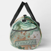 Name Monogram Modern Gold & Green Geode | Duffle Bag (Rechts)