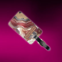 Name Monogram Modern Gold & Maroon Geode |