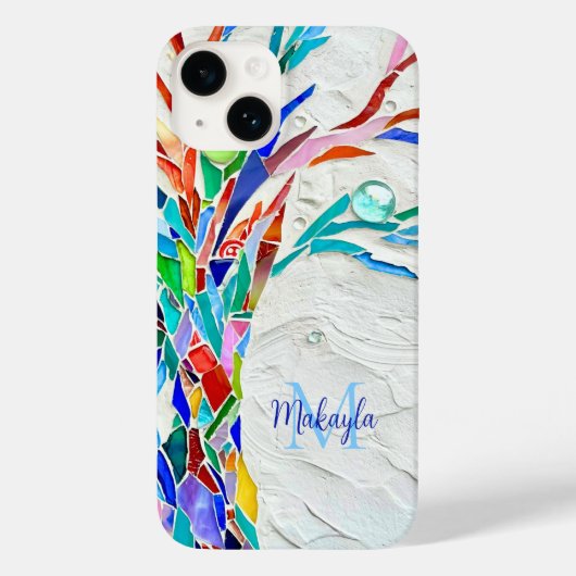 Name Monogram Mosaik Case-Mate iPhone Hülle (Rückseite)