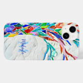 Name Monogram Mosaik Case-Mate iPhone Hülle (Rückseite (Horizontal))