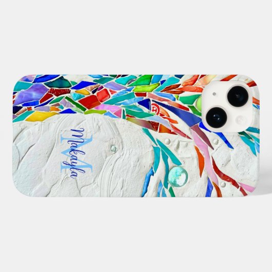 Name Monogram Mosaik Case-Mate iPhone Hülle (Rückseite (Horizontal))