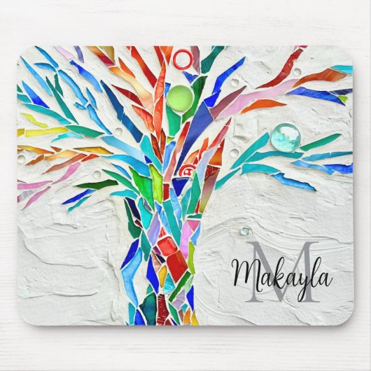 Name Monogram Mosaik Mousepad (Vorne)