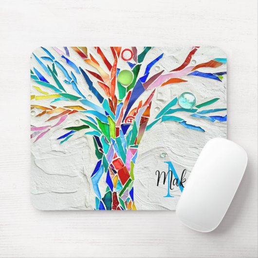 Name Monogram Mosaik Mousepad (Mit Mouse)