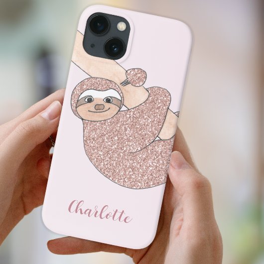 Name Monogram Pink Slots iPhone Hülle