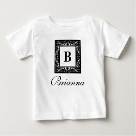 Name Monogram Regal Style Baby Jersey T - Shirt