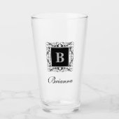 Name Monogram Regal Style Glass (Version 2) Glas (Vorderseite)