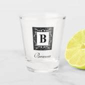 Name Monogram Regal Style Shot Glass (Version 1) Schnapsglas (Vorderseite)