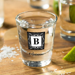 Name Monogram Regal Style Shot Glass (Version 1) Schnapsglas
