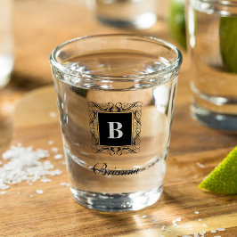Name Monogram Regal Style Shot Glass (Version 2) Schnapsglas