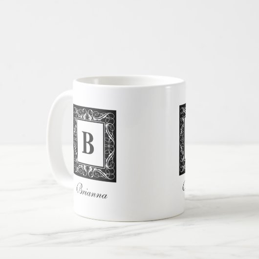 Name Monogram Regal Style Tasse (Vorderseite Links)