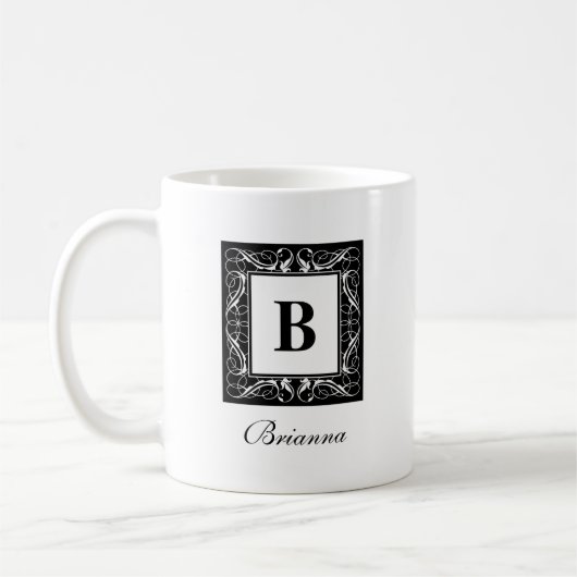 Name Monogram Regal Style Tasse (Links)