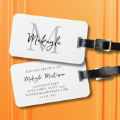 Name Monogram Stylish Script Gepäckanhänger