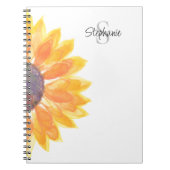 Name Monogram Sunflower Notizblock (Vorderseite)