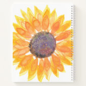 Name Monogram Sunflower Notizblock (Rückseite)