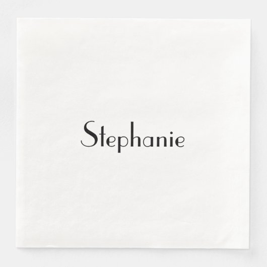 Name Monogram Template Schwarz-weiß 2022 Serviette (Vorderseite)