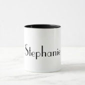 Name Monogram Template Schwarz-weiß Weihnachtsgesc Tasse (Zentrum)