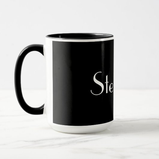 Name Monogram Template Schwarz-weißes Niedliches G Tasse (Links)