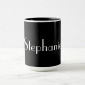 Name Monogram Template Schwarz-weißes Niedliches G Tasse (Zentrum)