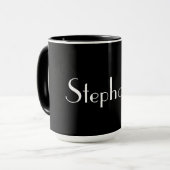 Name Monogram Template Schwarz-weißes Niedliches G Tasse (Vorderseite Links)