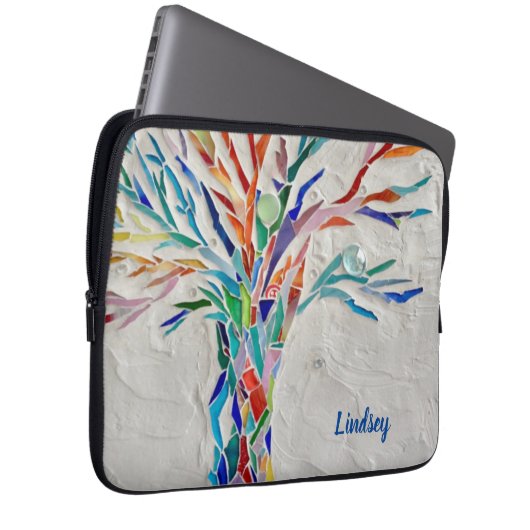 Name Monogram Tree Laptopschutzhülle (Vorne Rechts)