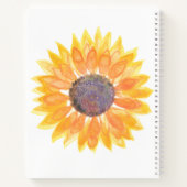 Name Monogram Watercolor Sonnenblume Notizblock (Rückseite)