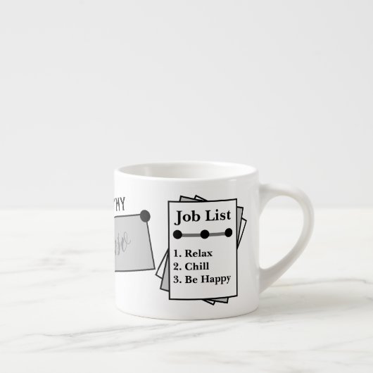 Name monogramm chill relais glücklich grau espressotasse (Rechts)