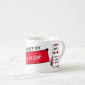 Name monogramm Chilly entspannen glücklich rot sei Espressotasse (Vorderseite Rechts)