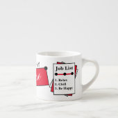 Name monogramm Chilly entspannen glücklich rot sei Espressotasse (Rechts)