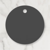 Name & Monogramm | Dunkelgrau Geschenkanhänger (Rückseite)