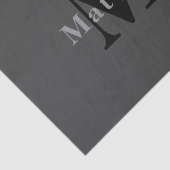 Name & Monogramm | Dunkelgrau Seidenpapier (Ausschnitt)