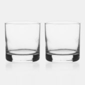 Name & Monogramm in Grau Whiskyglas (Rechts)
