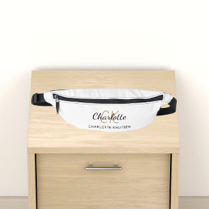 Name Monogramm Initialen Skript einfach Bauchtasche