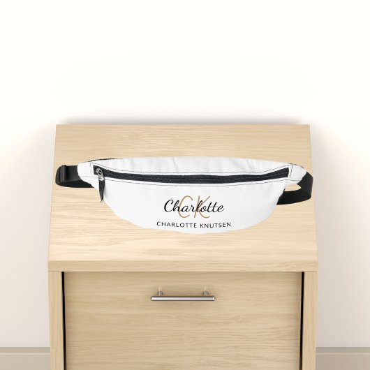 Name Monogramm Initialen Skript einfach Bauchtasche