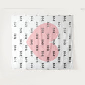 Name Monogramm Logo Hochzeitsfeier Foto Hintergrun Wandteppich (Vorderseite (Horizontal))