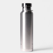 Name Monogramm Modern Silber Schwarz Trinkflasche (Links)