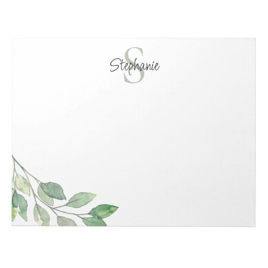 Name Monogramm Notizblock (Vorderseite)