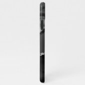 Name & Monogramm, Schwarz-Graue Tor, Goldweißer Te iPhone Hülle (Rechte Seite)