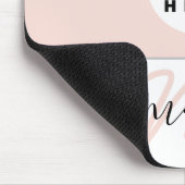 Name Monogramm Weißrosa Weißes rosa Logo Mousepad (Ecke)