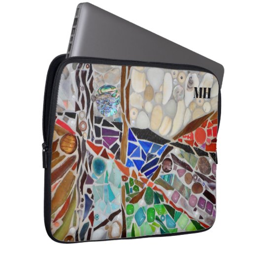 Name Mosaik Laptopschutzhülle (Vorne Rechts)