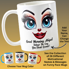 Name Motivation Abigail, Fabulous Eyes Funny Face Kaffeetasse