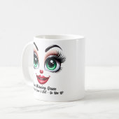 Name Motivation Grace, Fabulous Eyes Funny Face Kaffeetasse (Vorderseite Links)